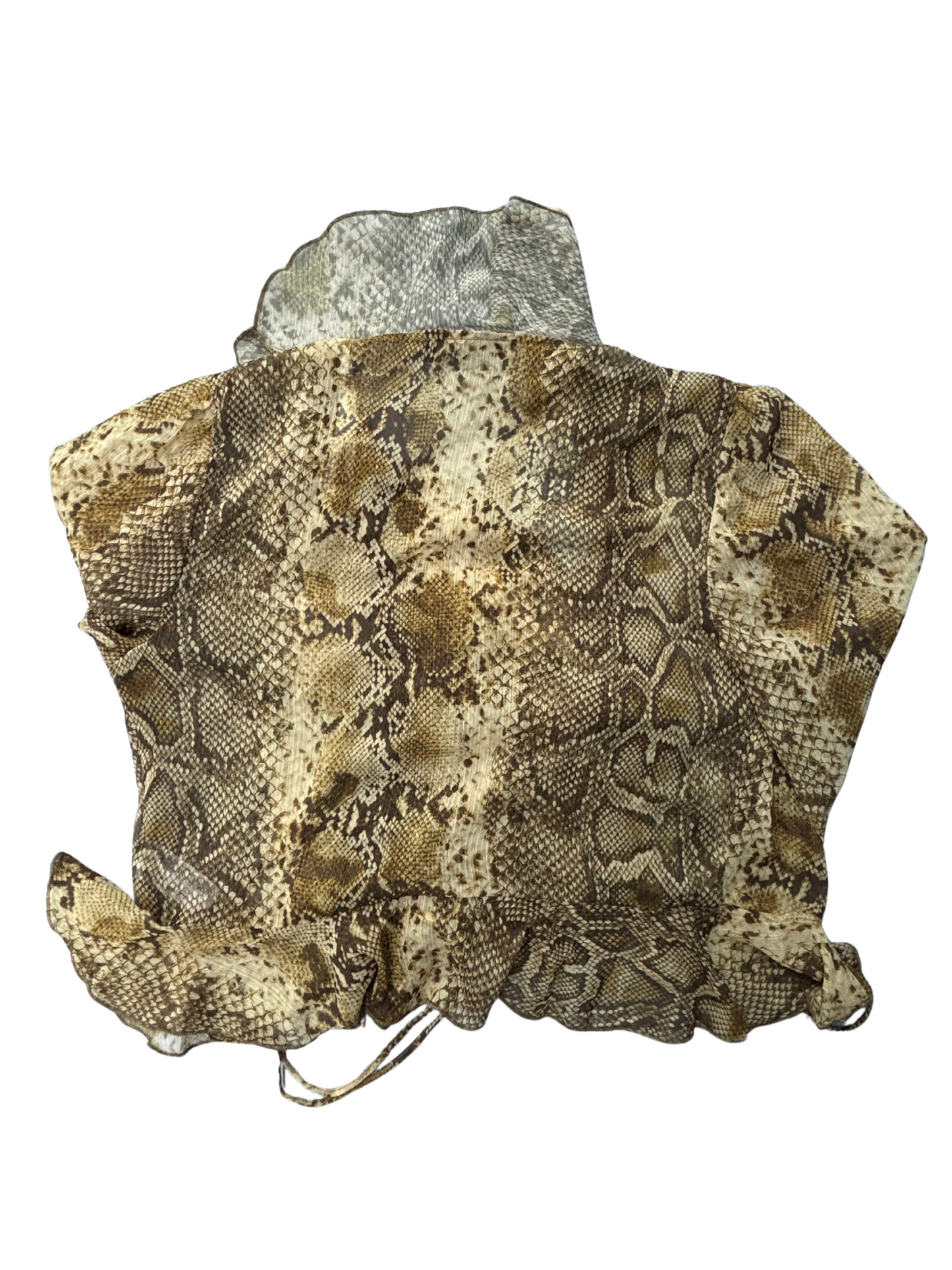 Primark Women's Brown and Gold Blouse