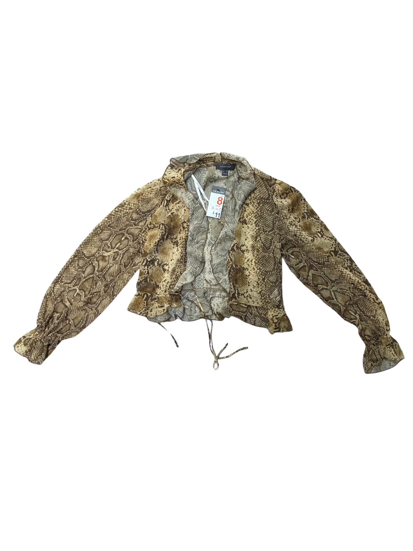 Primark Women's Brown and Gold Blouse