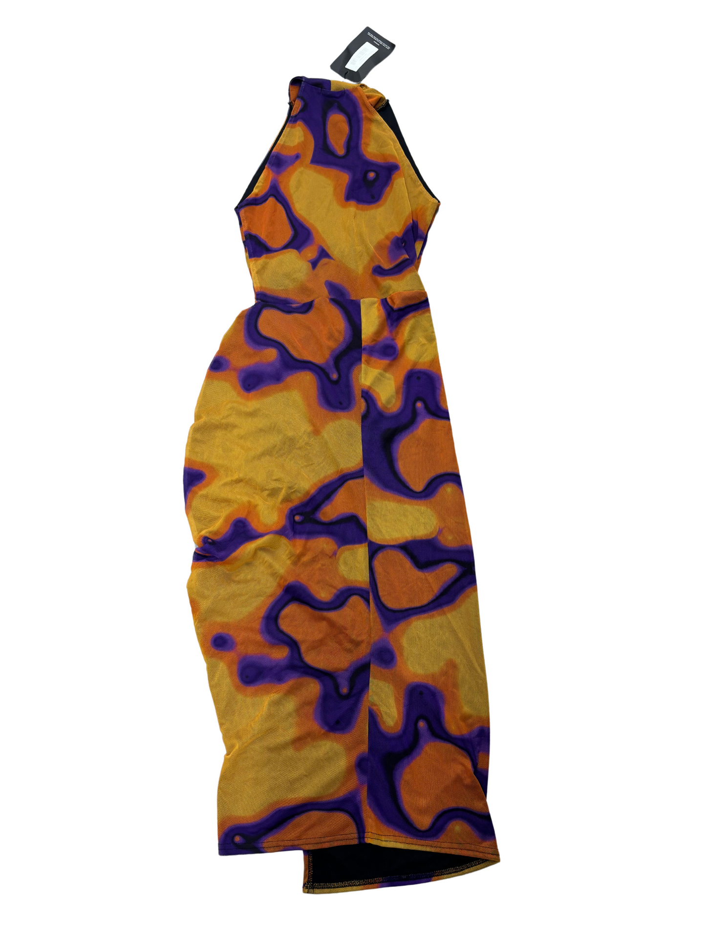 Pretty Little Thing Tye Dye High Neck Cut Out Midi Dress - XS