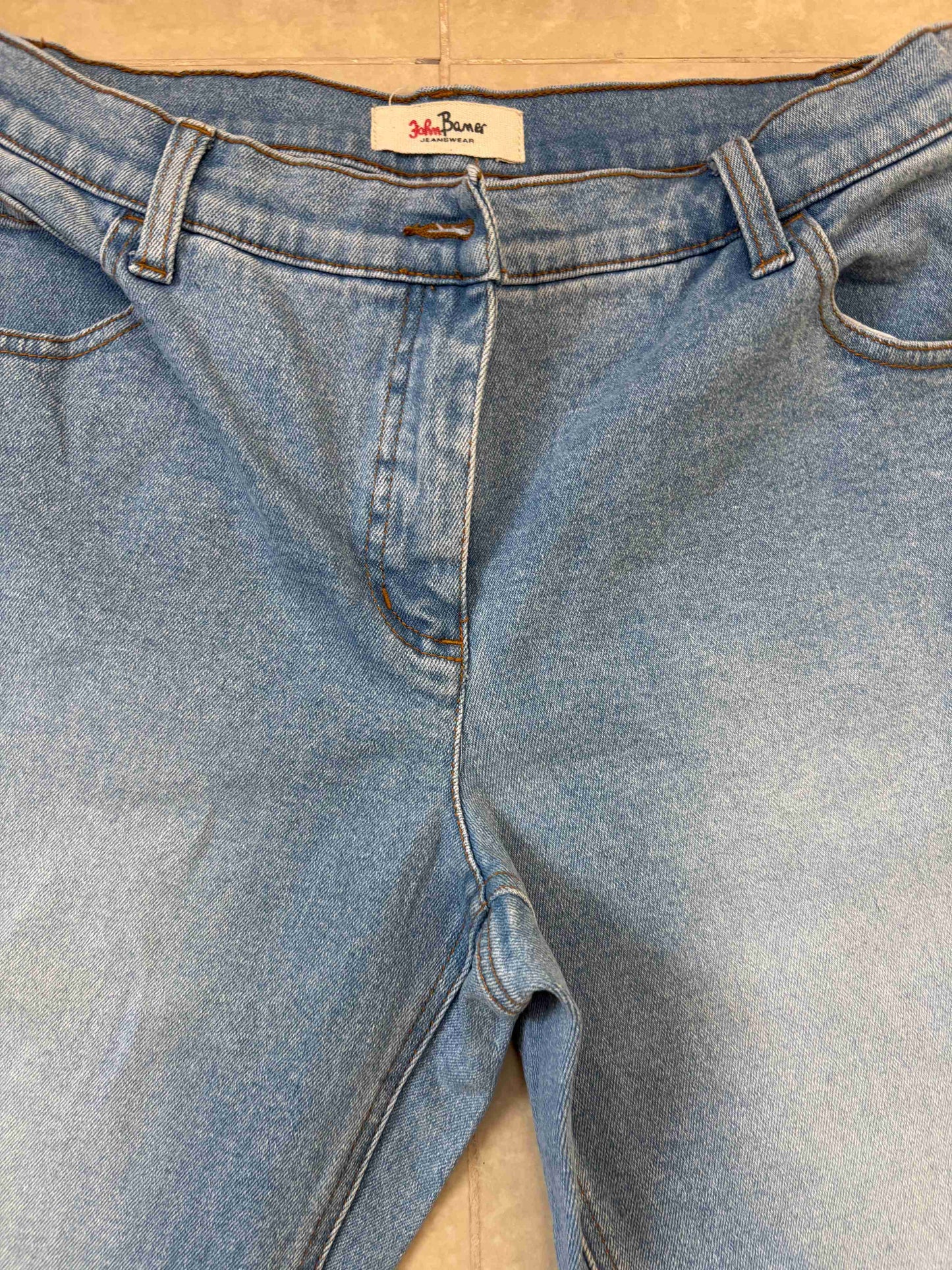 John Bamer Flared Light Blue Denim Jeans - S | Waist: 28"