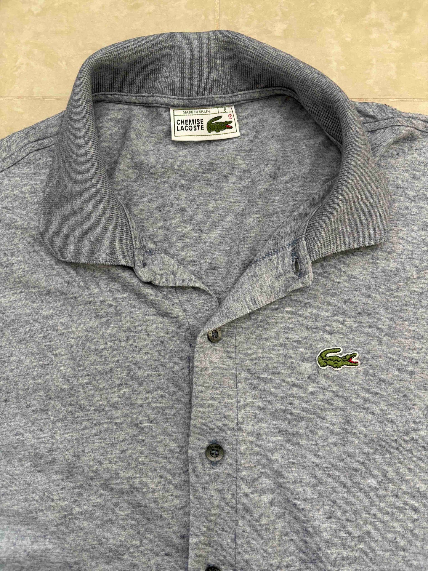 Lacoste Grey Long-Sleeve Button-Down Shirt - M