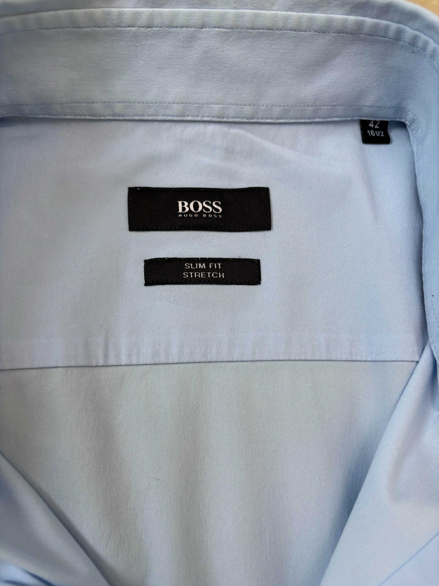 BOSS Joey Slim Fit Light Blue Long Sleeve Shirt - M