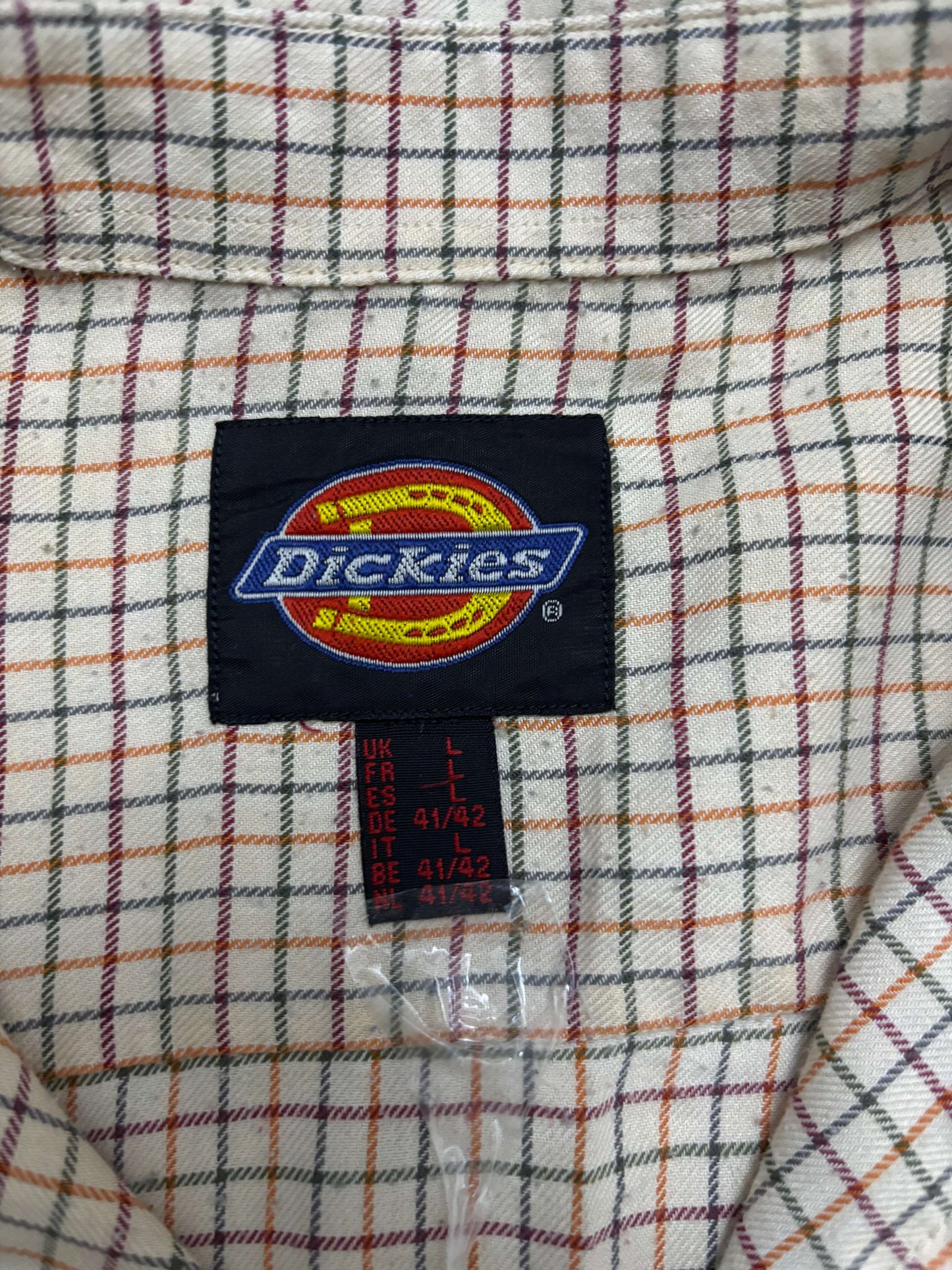 Dickies Multicolor Grid Check Beige Casual Shirt - XL