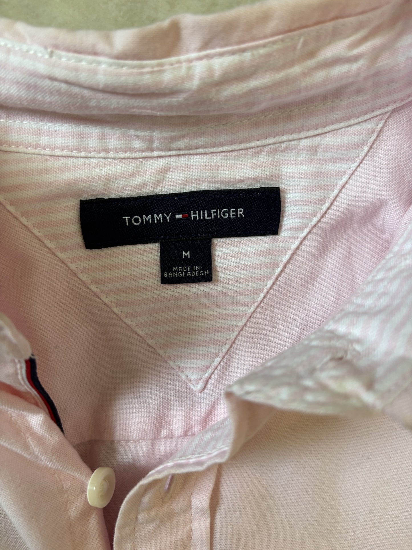 Tommy Hilfiger Regular Fit Oxford Long Sleeve Classic Pink Shirt - XS