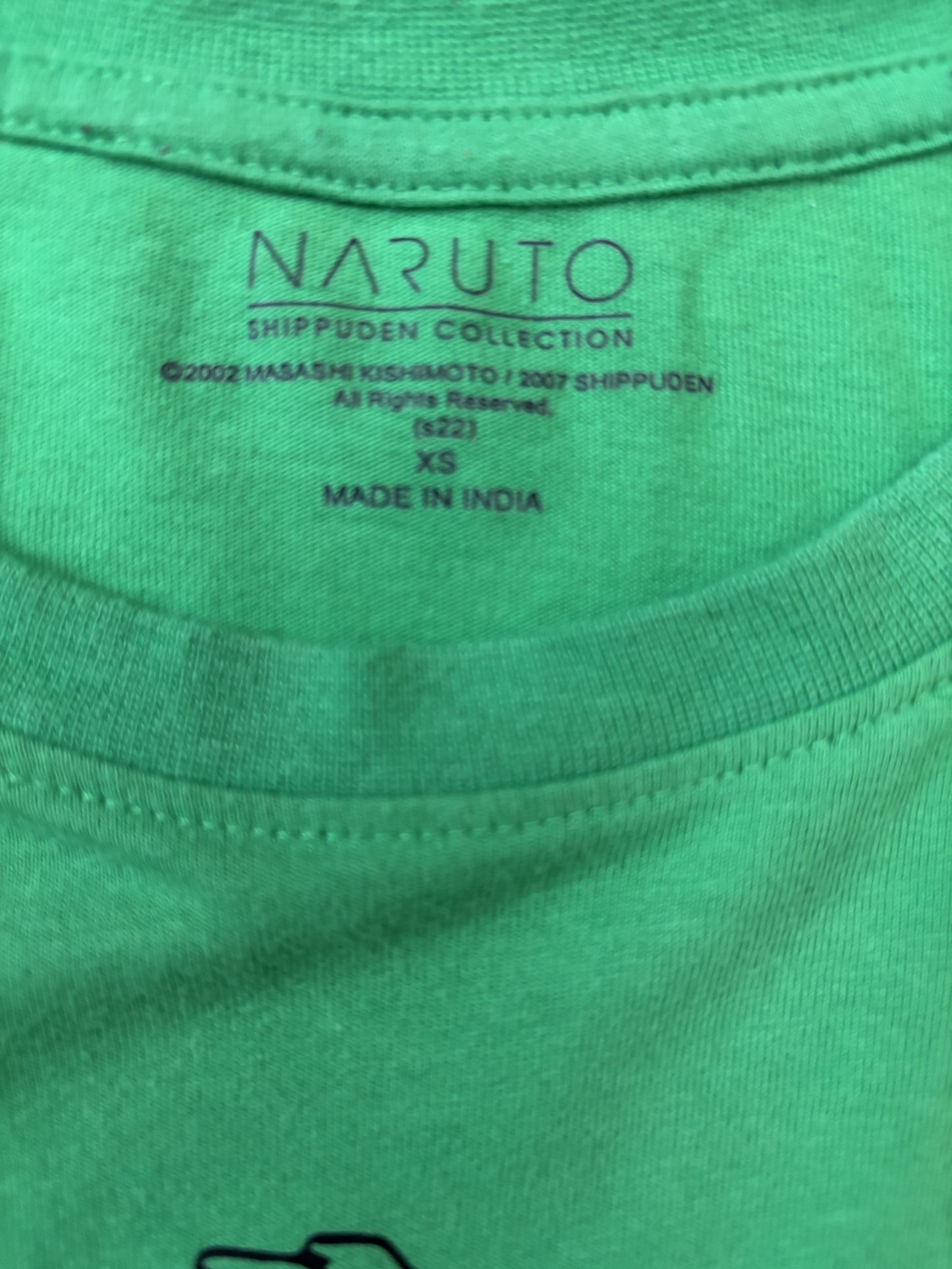 Naruto Shippuden Green with Ninja Graphic T-Shirt - S