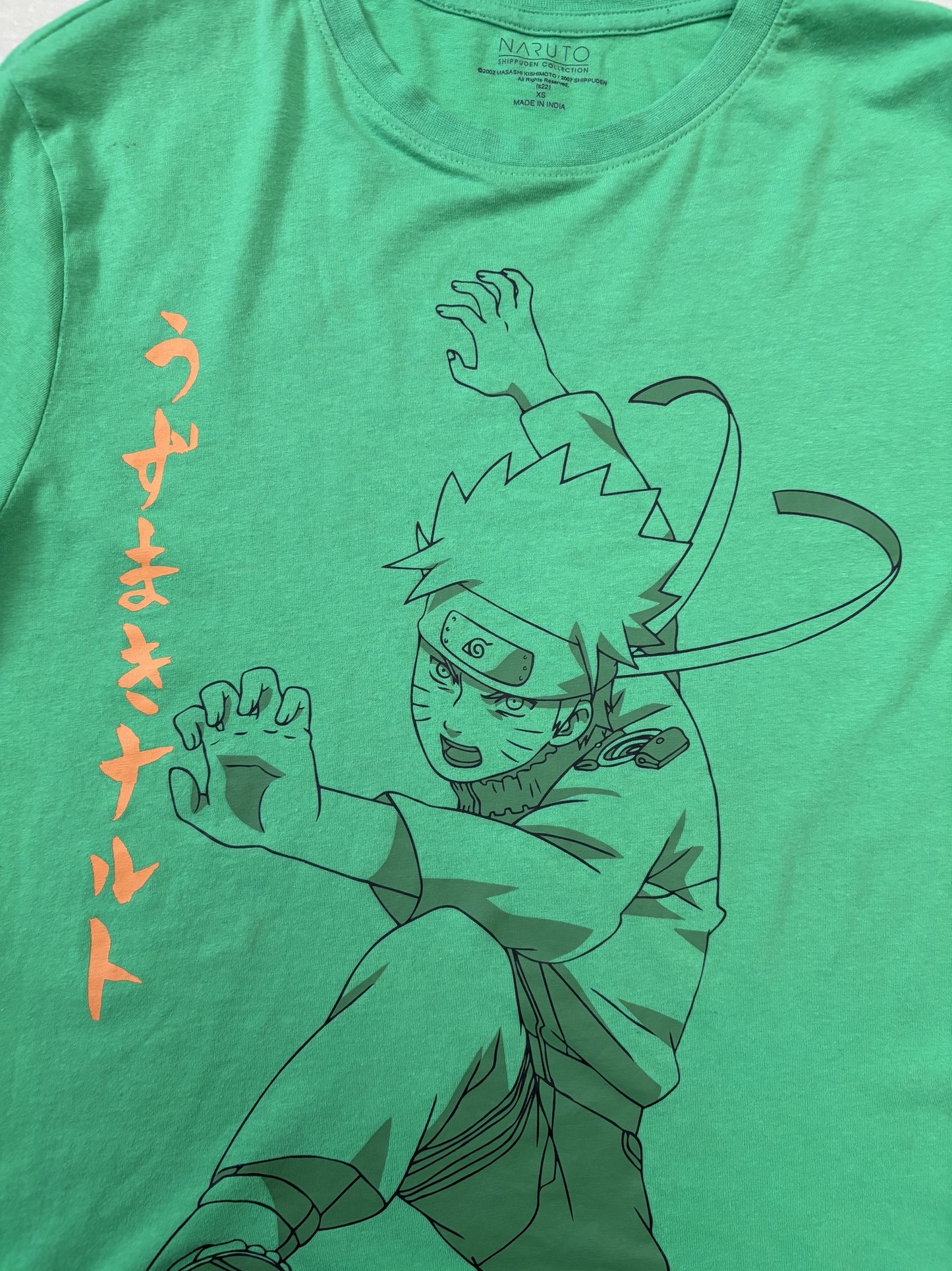 Naruto Shippuden Green with Ninja Graphic T-Shirt - S