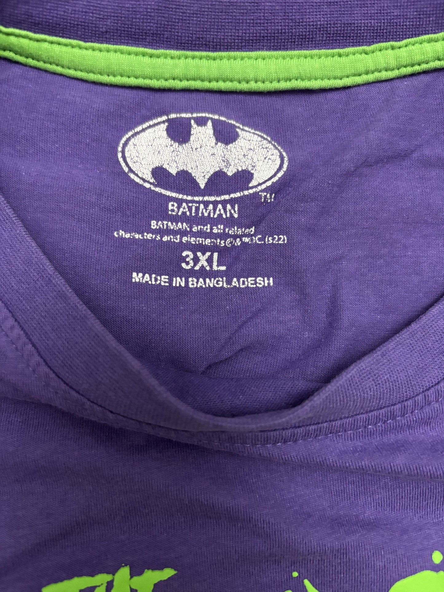 Batman The Joker Licensed Purple Graphic T-Shirt - L