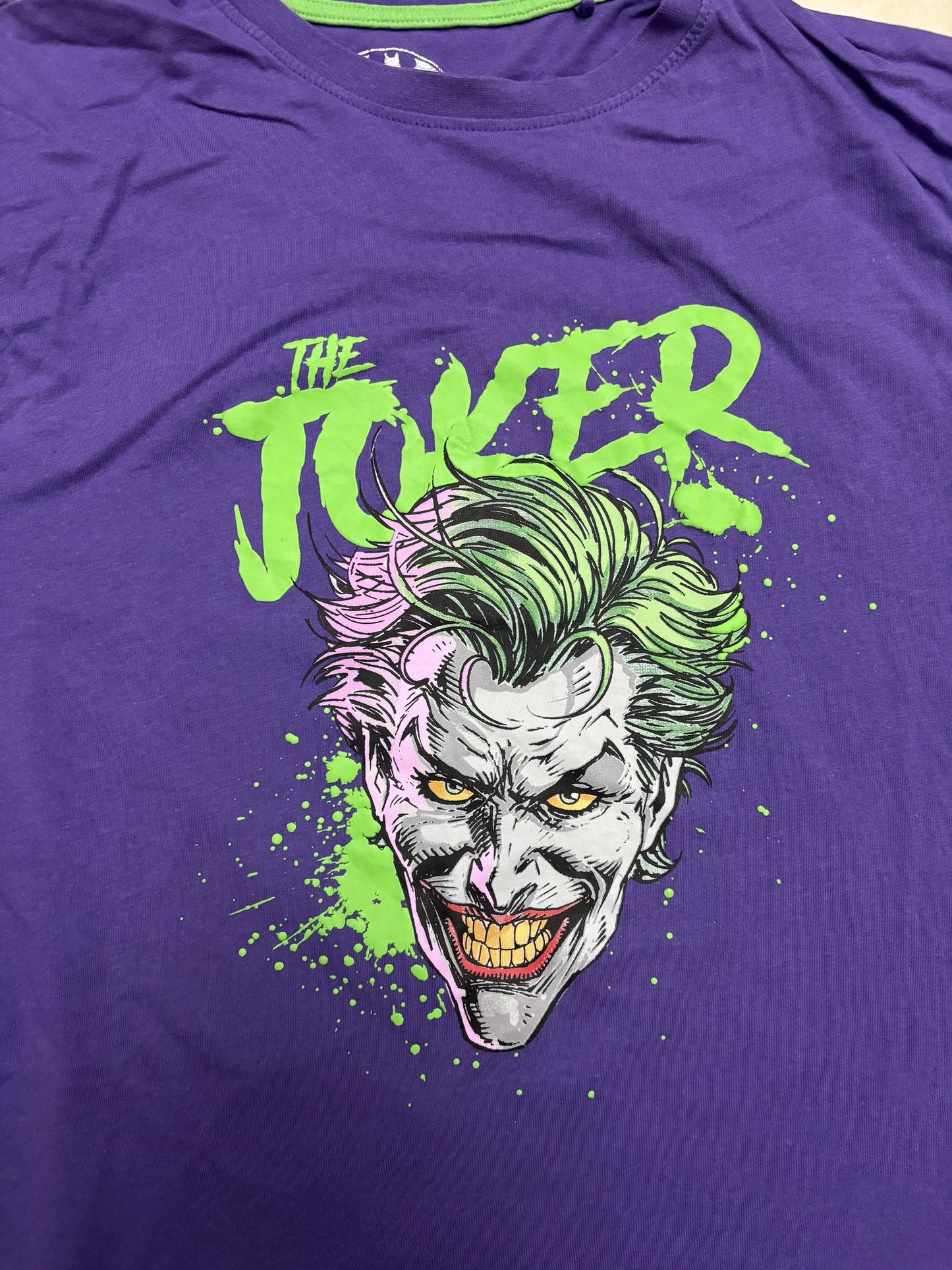 Batman The Joker Licensed Purple Graphic T-Shirt - L
