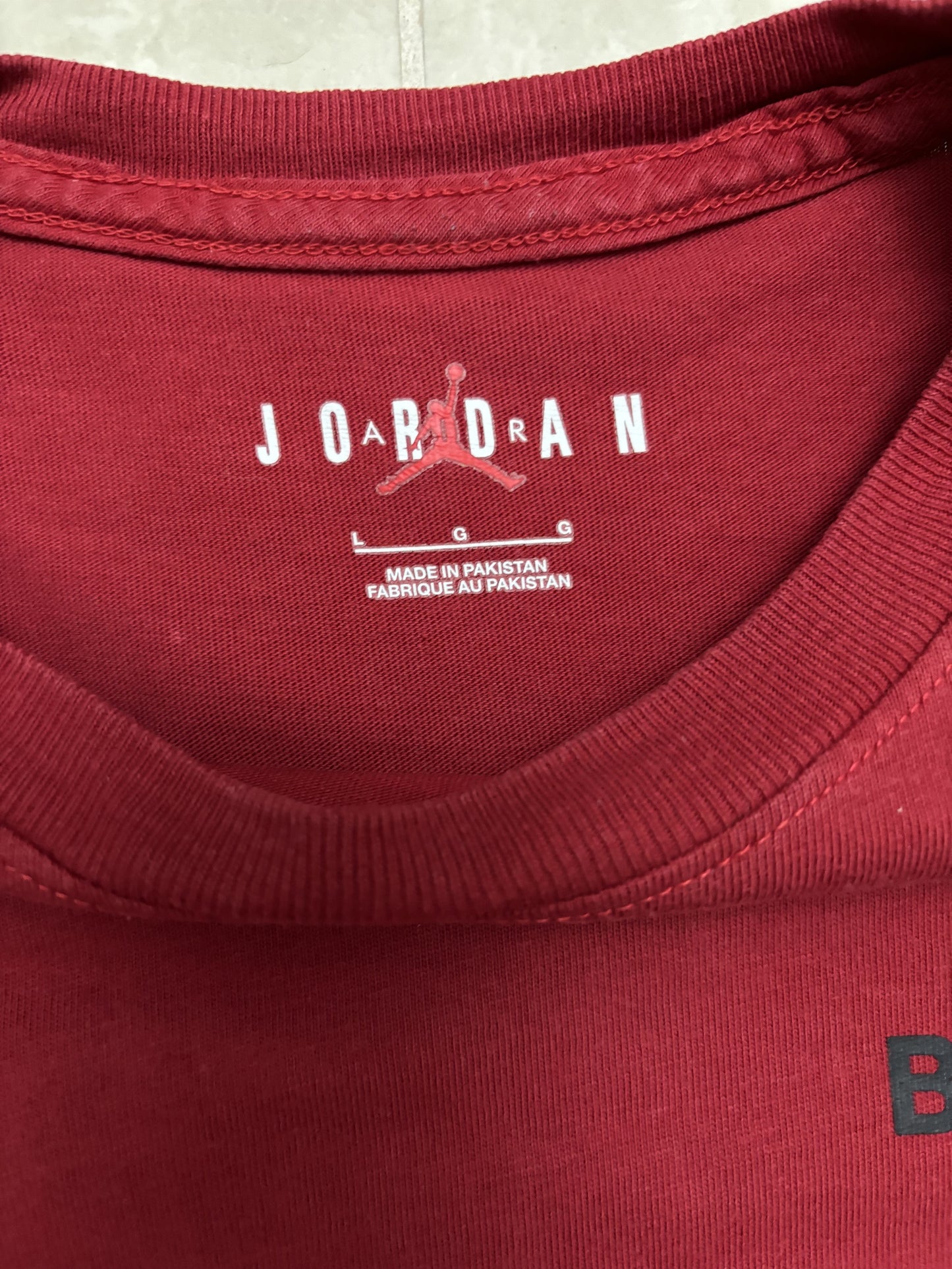 Jordan Breakfast Club Maroon Graphic T-Shirt - M