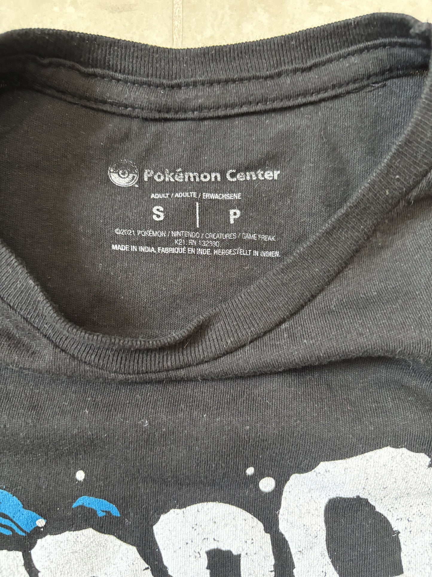 Pokémon Center Hydro Pump Blastoise Black Graphic T-Shirt - XS