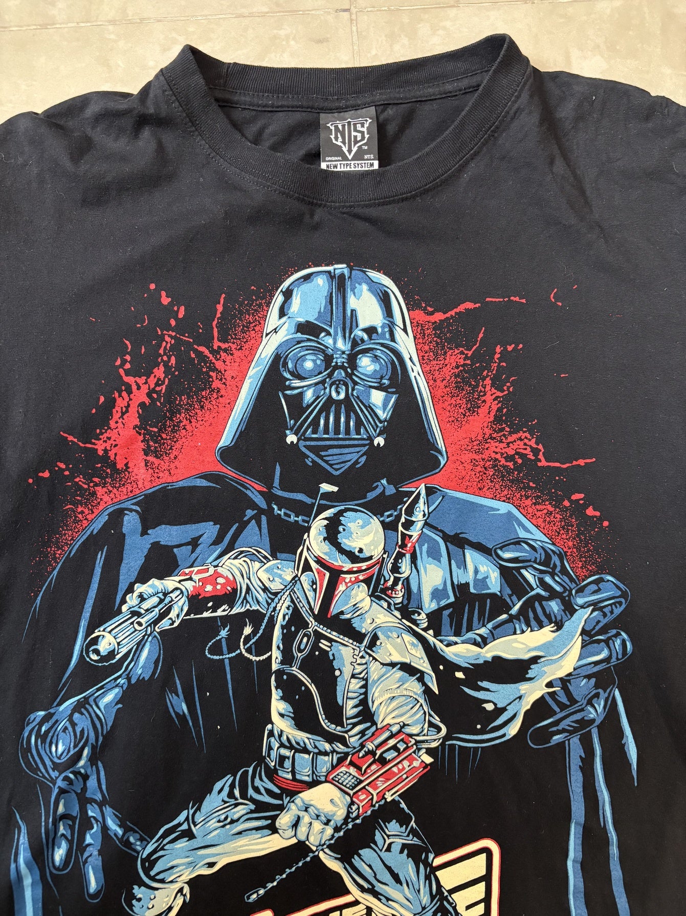 New Type System Star Wars Darth Vader Boba Fett T-Shirt - S