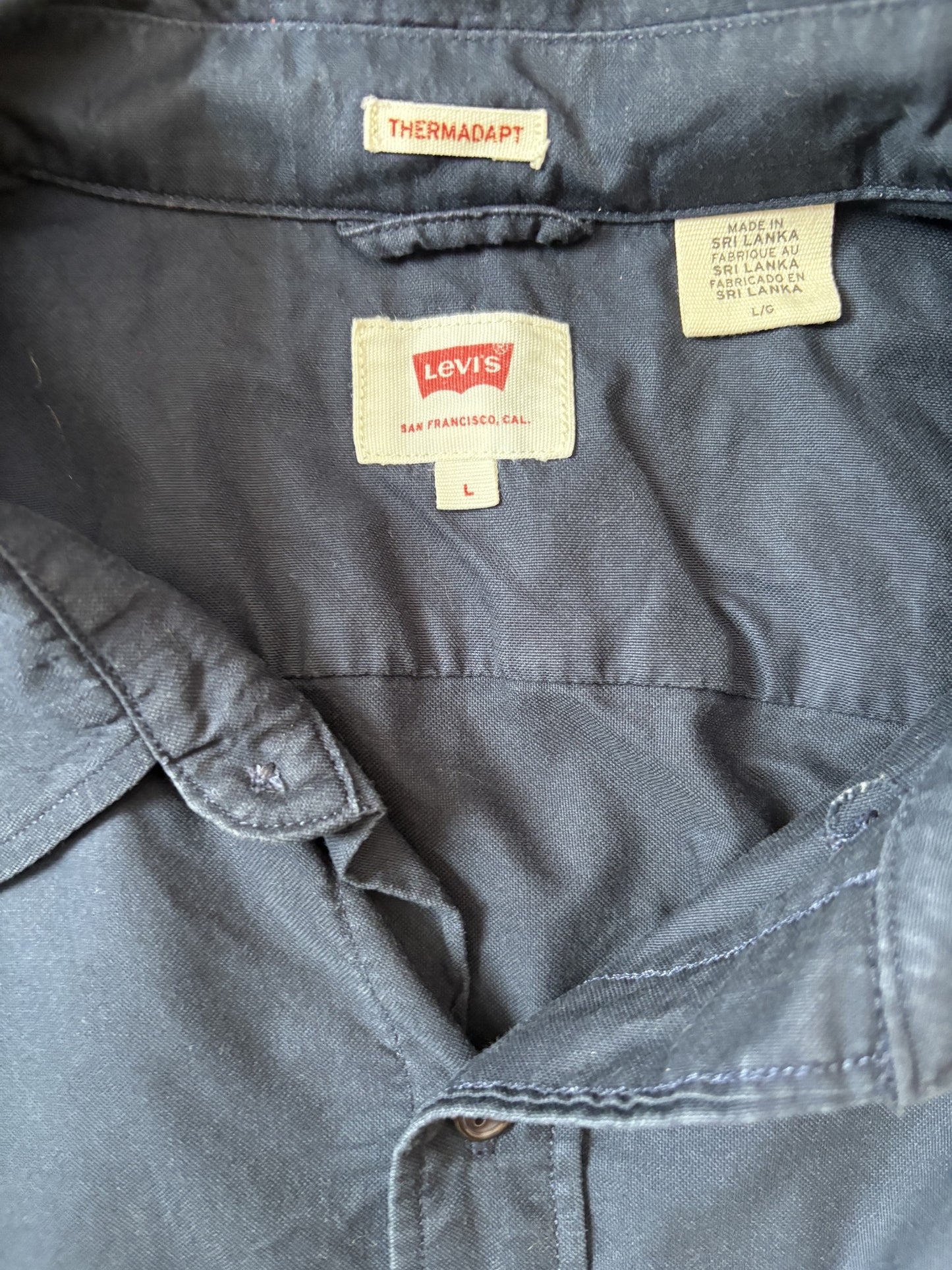 Levi’s Thermadapt Utility Navy Blue Shirt - S