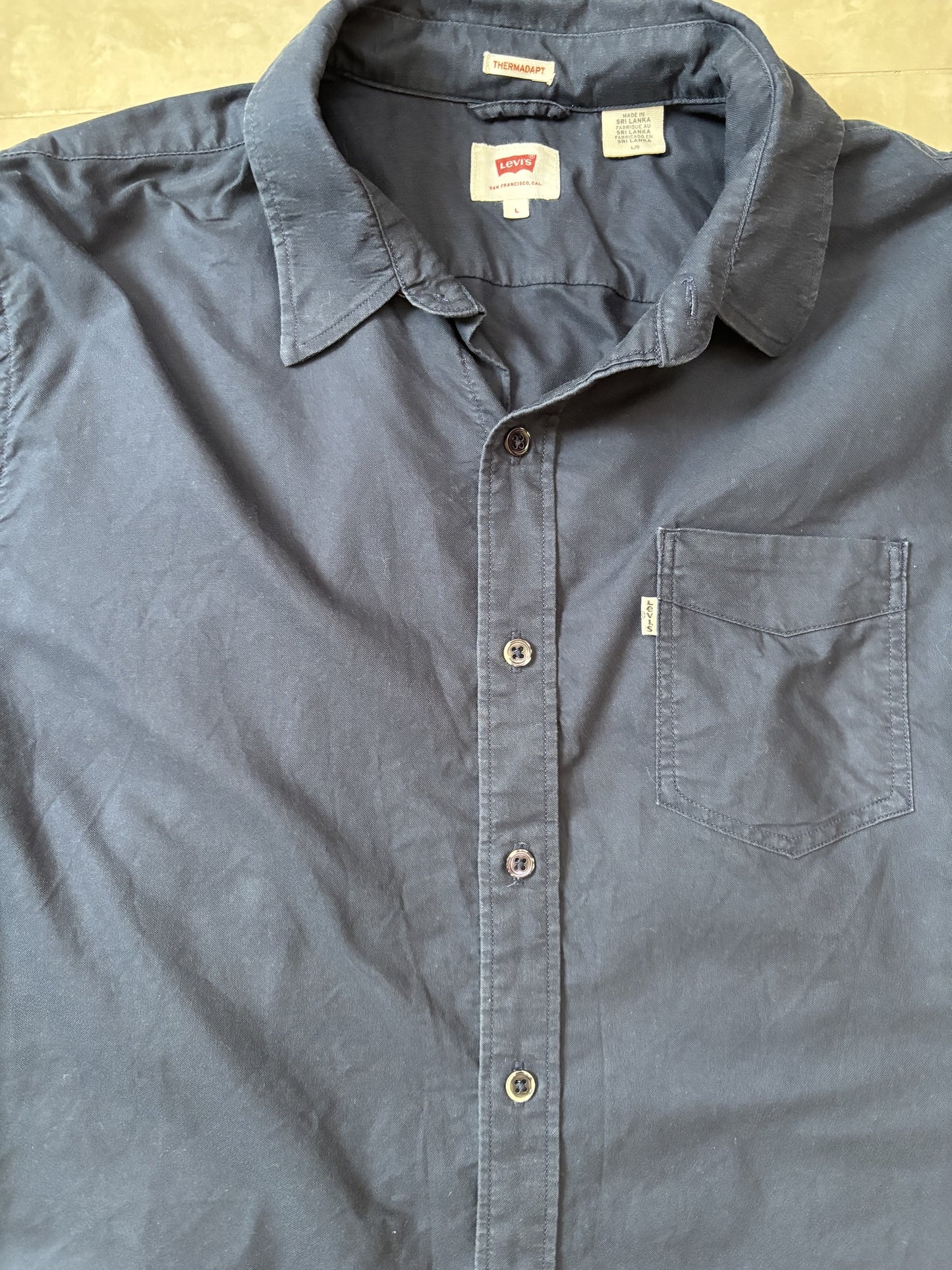 Levi’s Thermadapt Utility Navy Blue Shirt - S