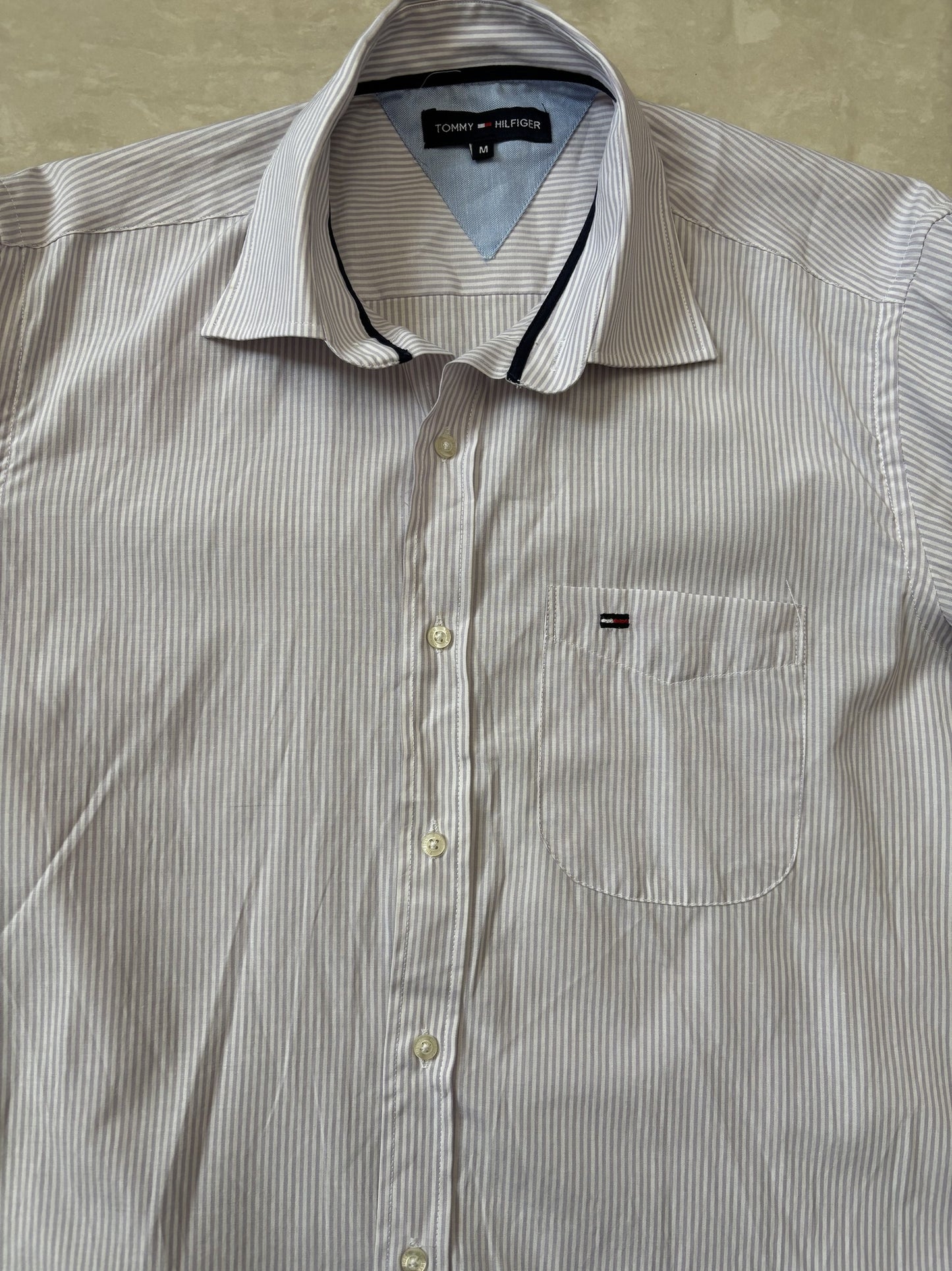 Tommy Hilfiger Classic Pinstripe Button-Up Shirt - S