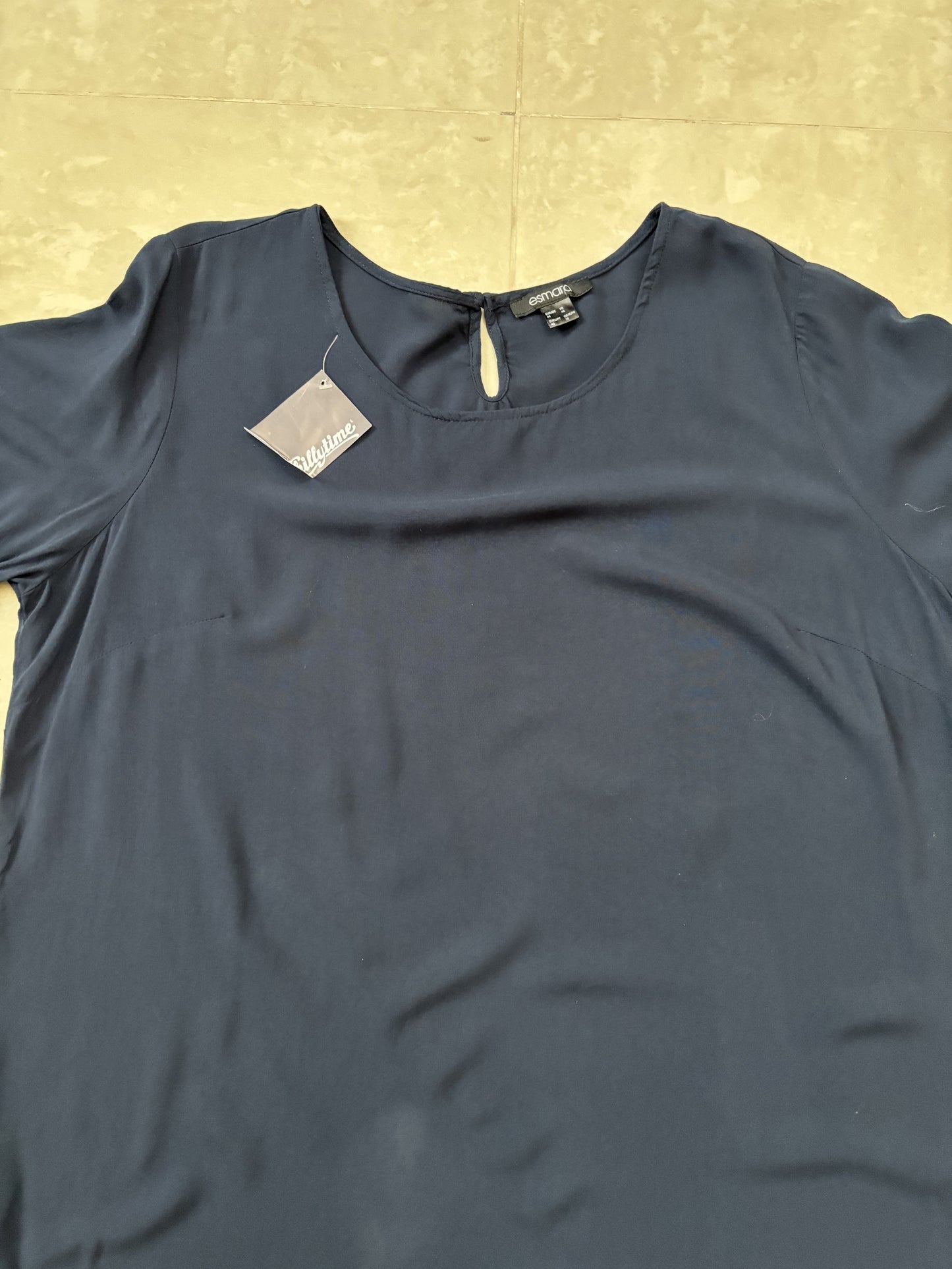 Esmara Navy Blue Short Sleeve Casual Top - XXL