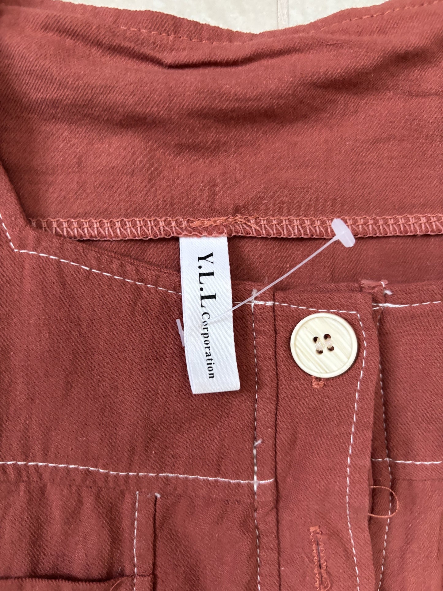 Y.L.L Rust Puff Sleeve Button-Down Casual Top - XS | With Tags