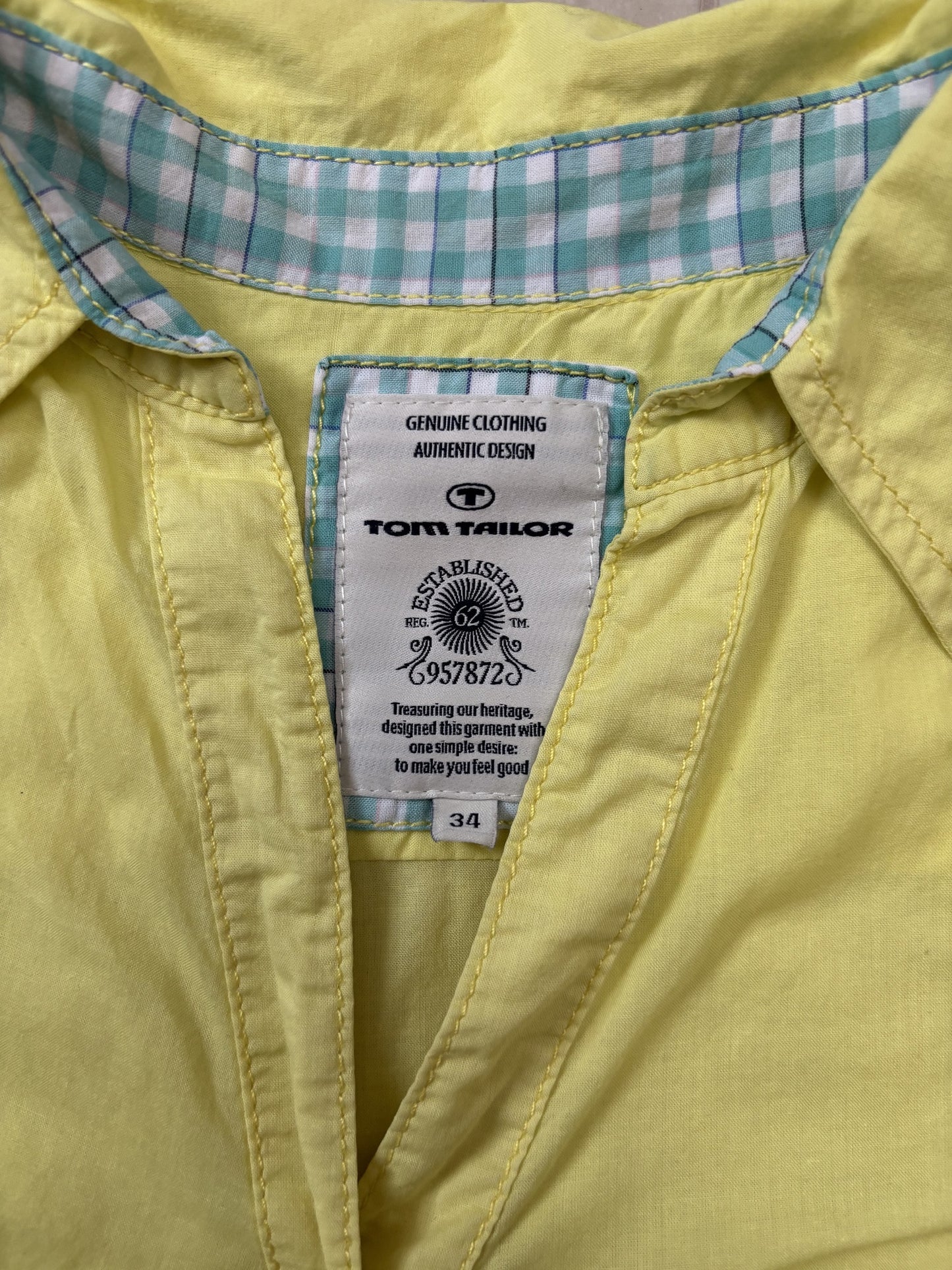 Tom Tailor Yellow Casual Summer Blouse - XS