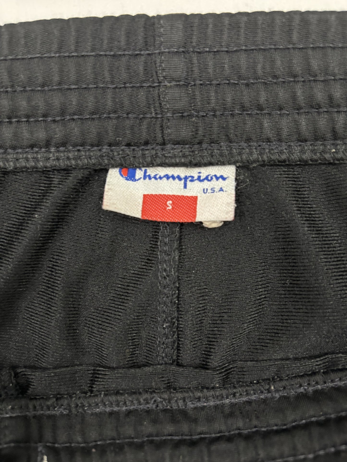Champion Black Snap Casual Track Pants - M | Waist: 34"