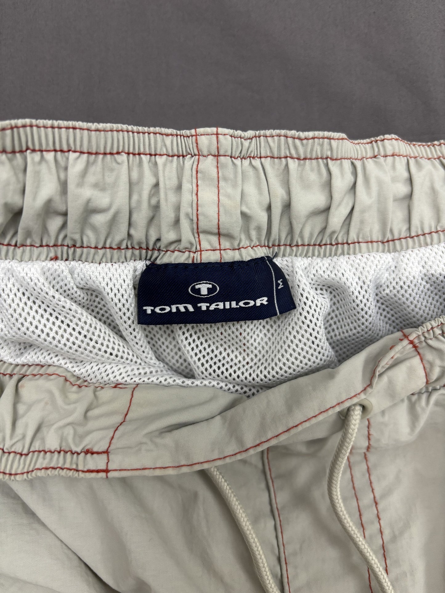 Tom Tailor Cream Beach Casual Shorts - S | Waist: 28"