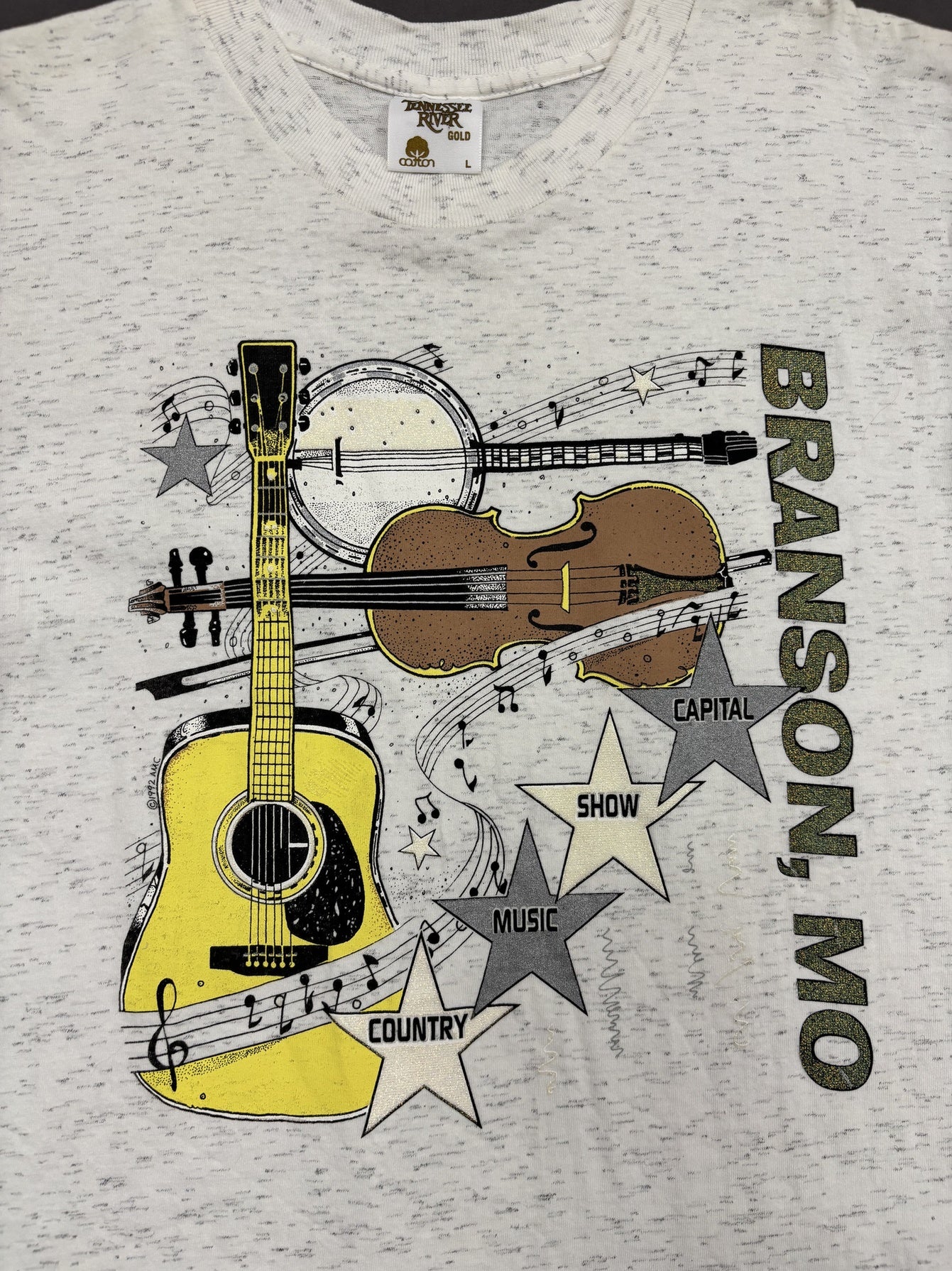 Tennessee River Gold Branson, MO Music Guitar Country T-Shirt - M