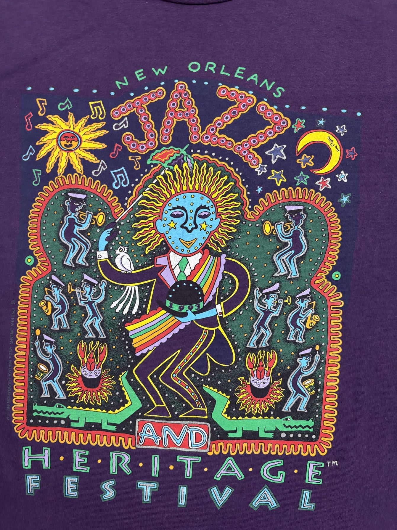 Vintage Made in USA Hanes Beefy-T New Orleans Jazz & Heritage Festival Graphic T-Shirt - L