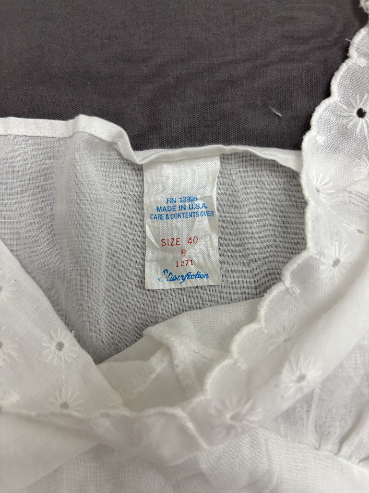 Vintage White Eyelet Camisole - S