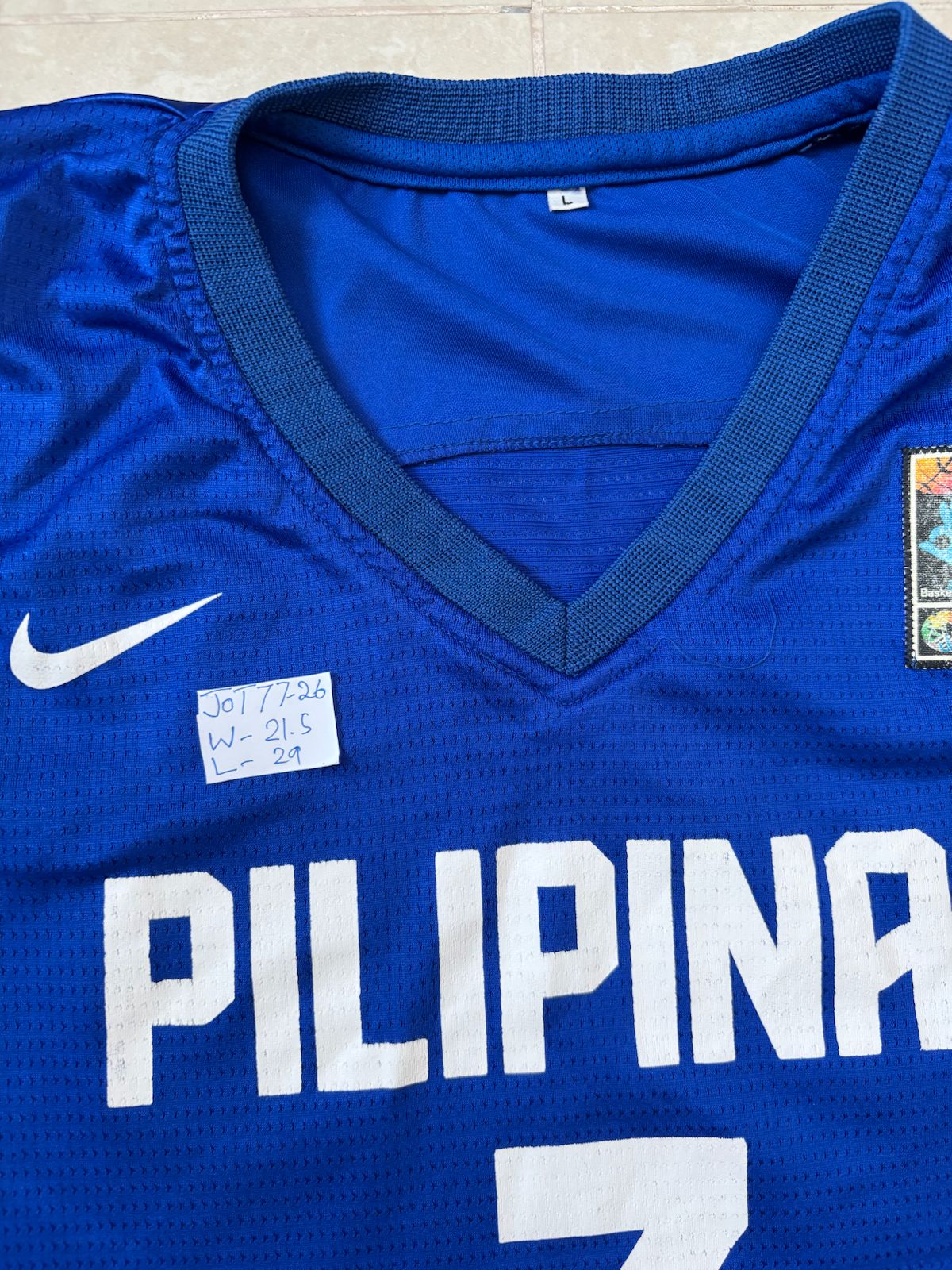 Pilipinas Basketball William # 7 Jersey - L