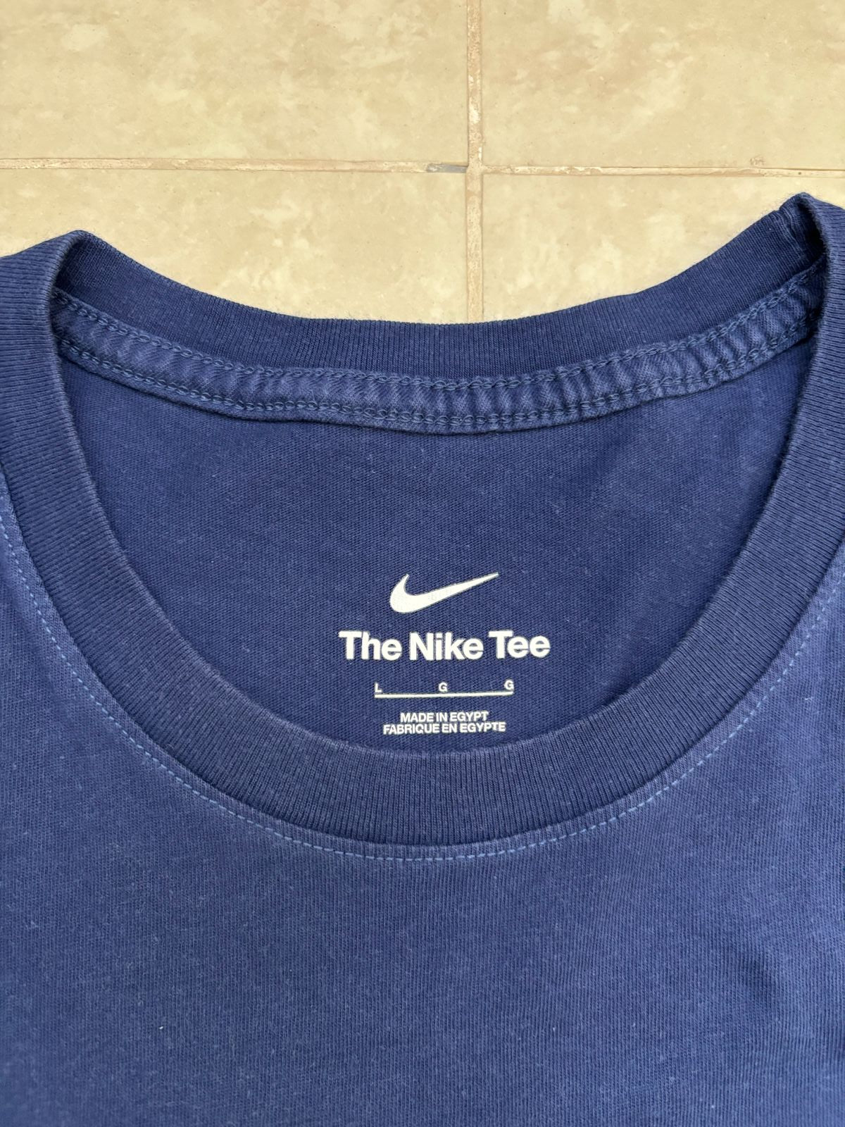 Nike Spurs Navy Blue Graphic with Logo Print T-Shirt - M