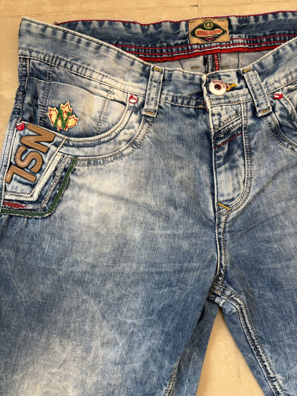 Nesal Denim 1987 Distressed Cargo Light Blue Short - M