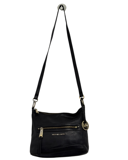 Michael Kors Black Pebbled Leather Small Crossbody Bag