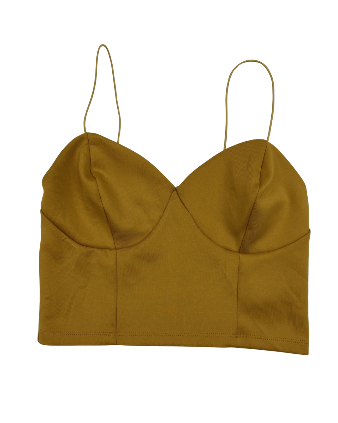 New Look Mustard Chiffon Cami Top - XS
