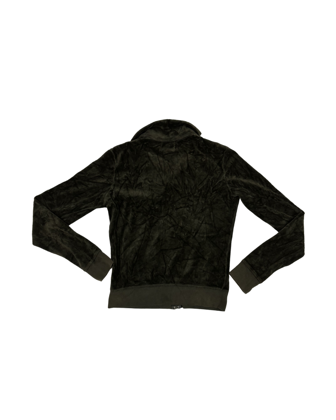 Juicy Couture Velour Zip-Up Black Track Jacket - XS