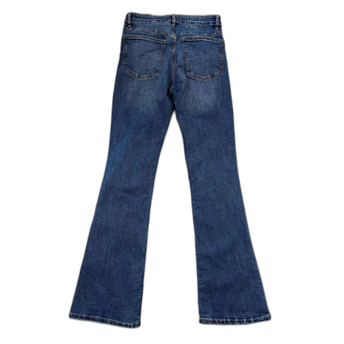 Zara Flared Denim Blue Jeans - L | Waist: 32"