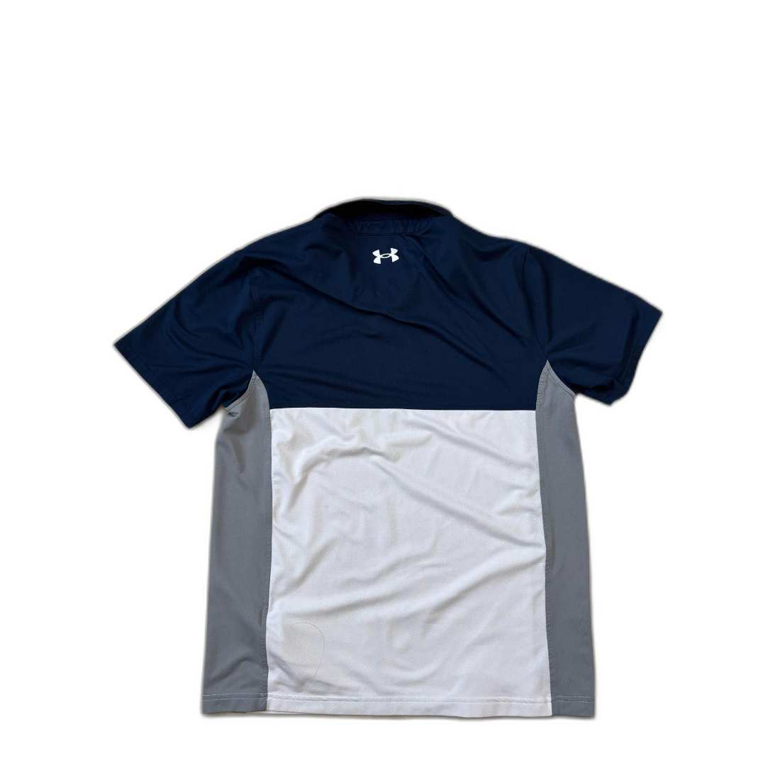 Under Armour Performance Navy, White & Grey Polo Shirt - XS