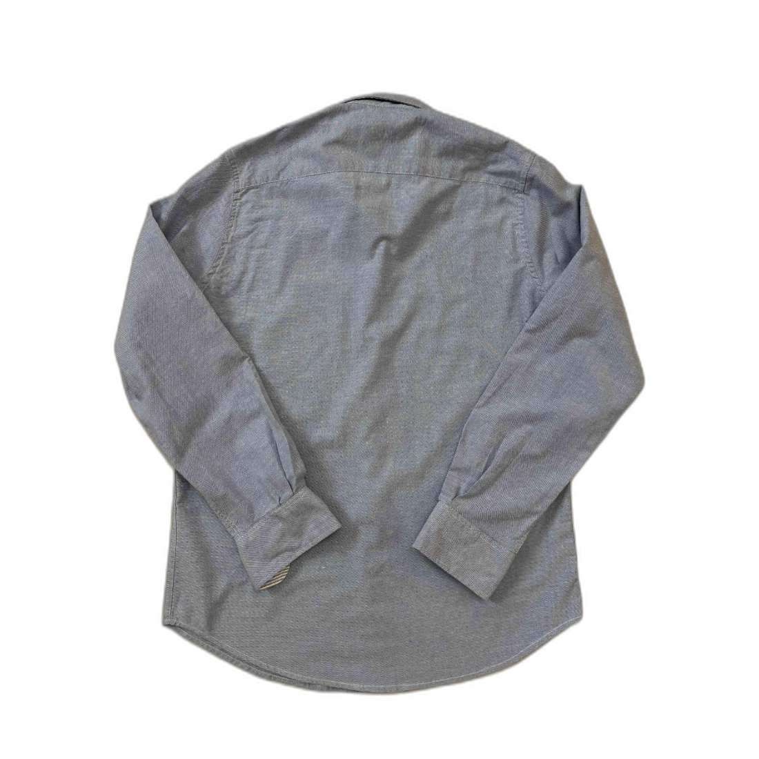 Tommy Hilfiger Chambray Gray Shirt with Striped Inner Collar - M