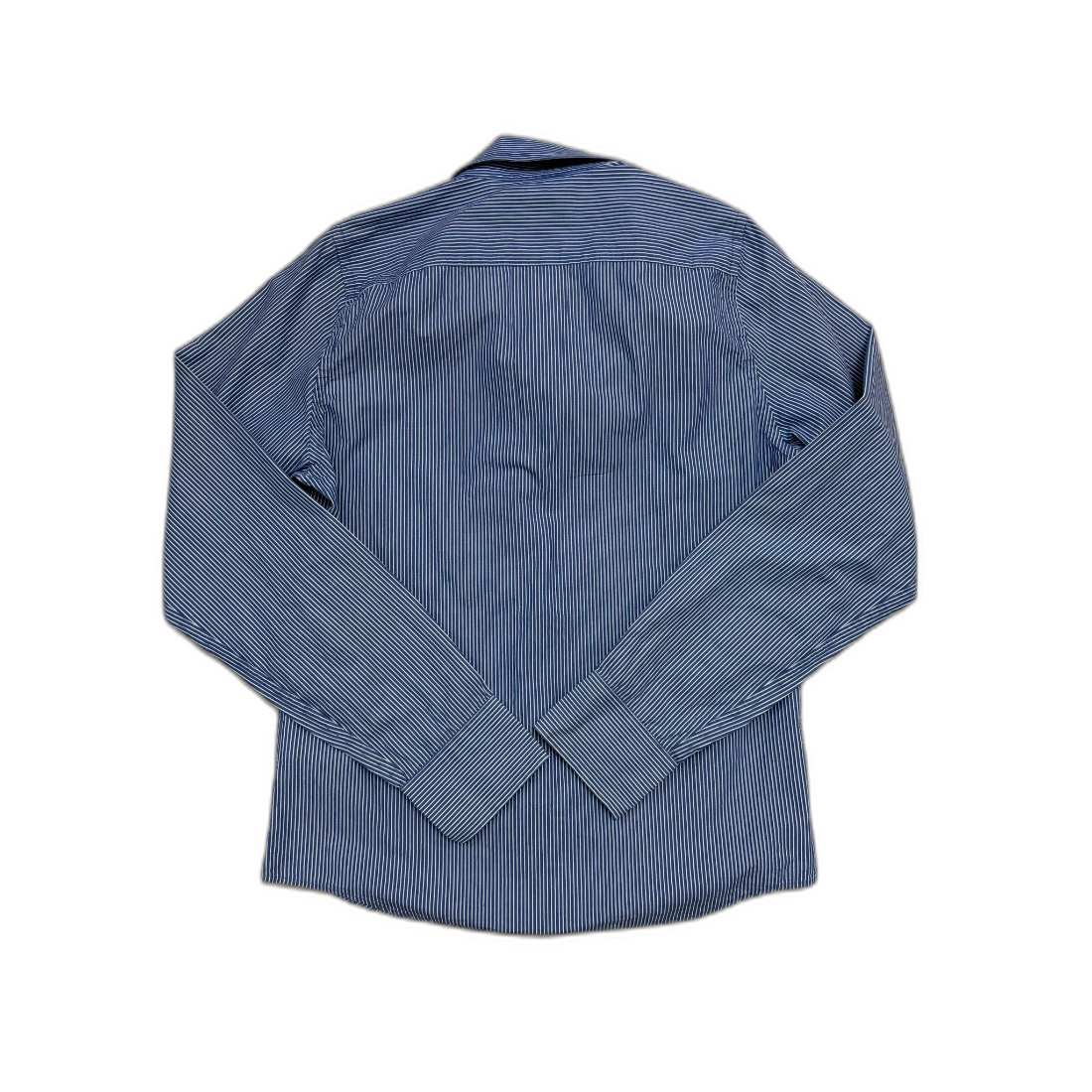 Hollister California Navy Blue & White Pinstripe Casual Shirt - S