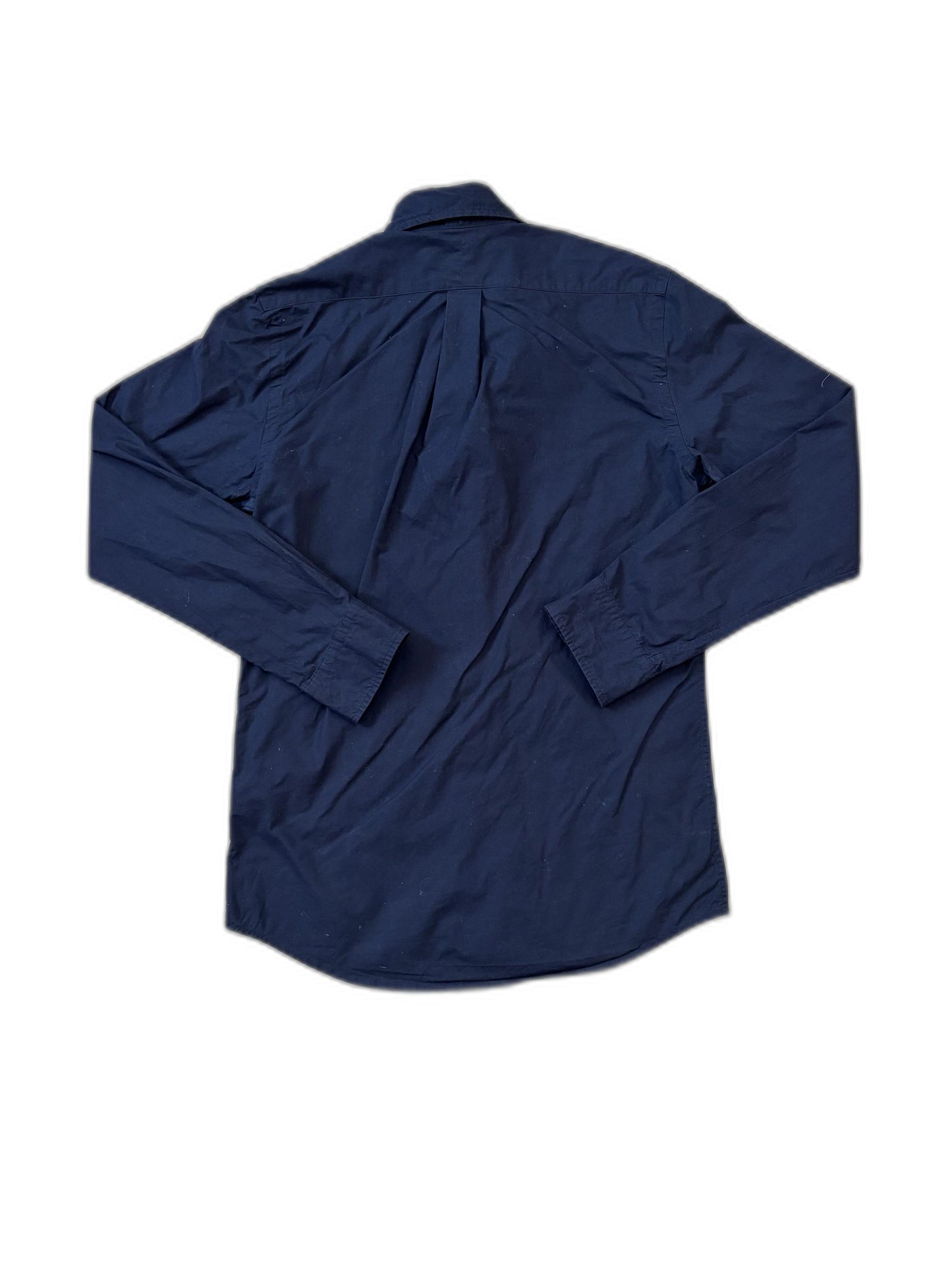 Ralph Lauren Slim Fit Navy Blue Oxford Polo Shirt - XS