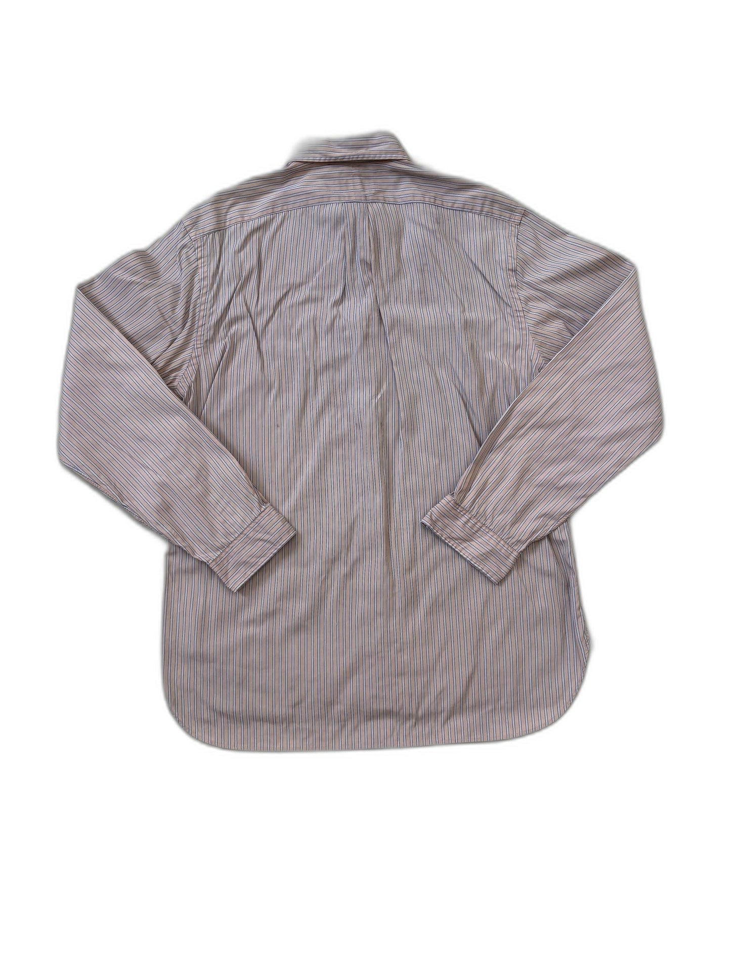 Ralph Lauren Oxford Beige Striped Shirt - M