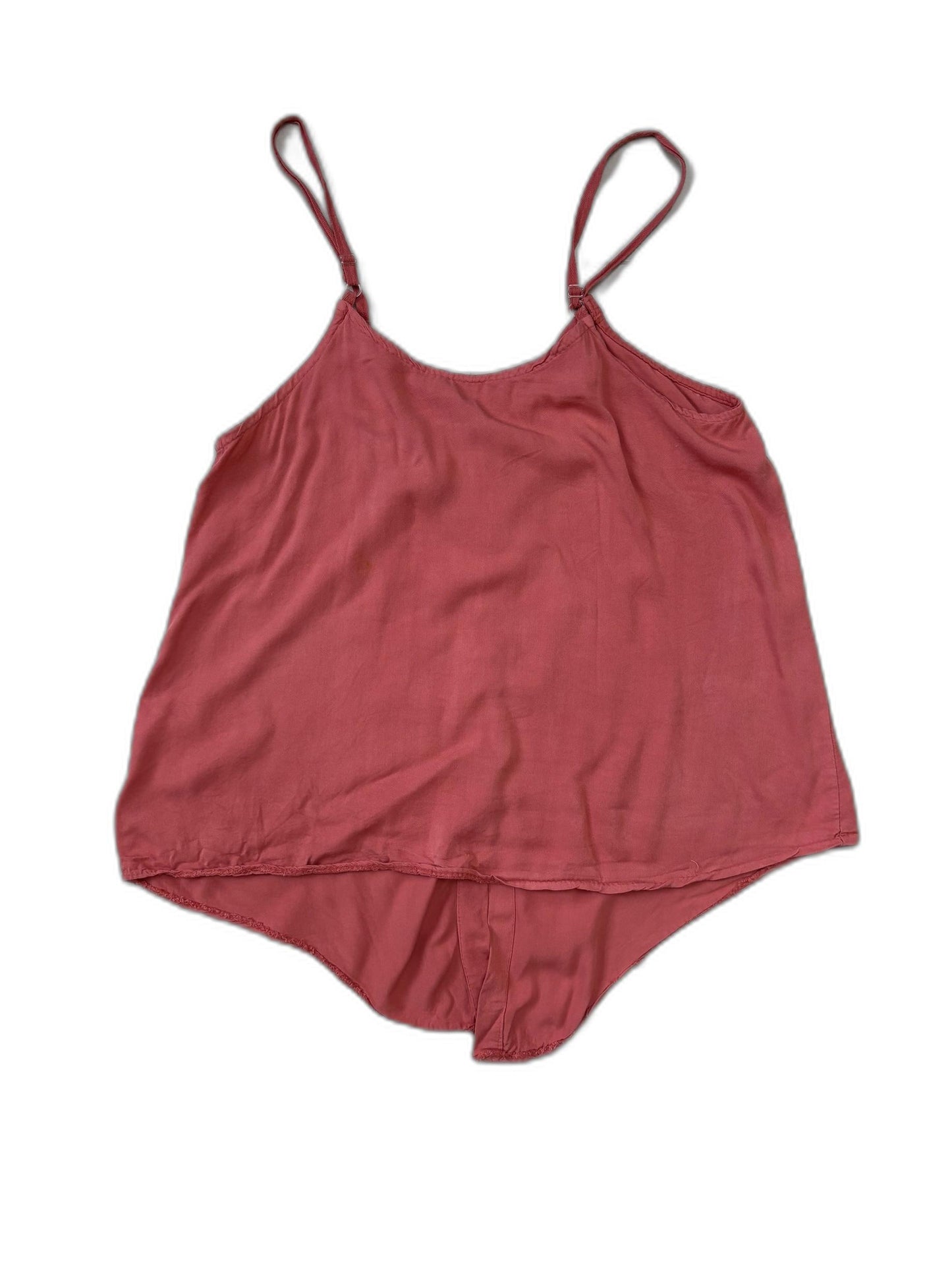 Crane Pink Button Down Sleeveless Cami Top - M