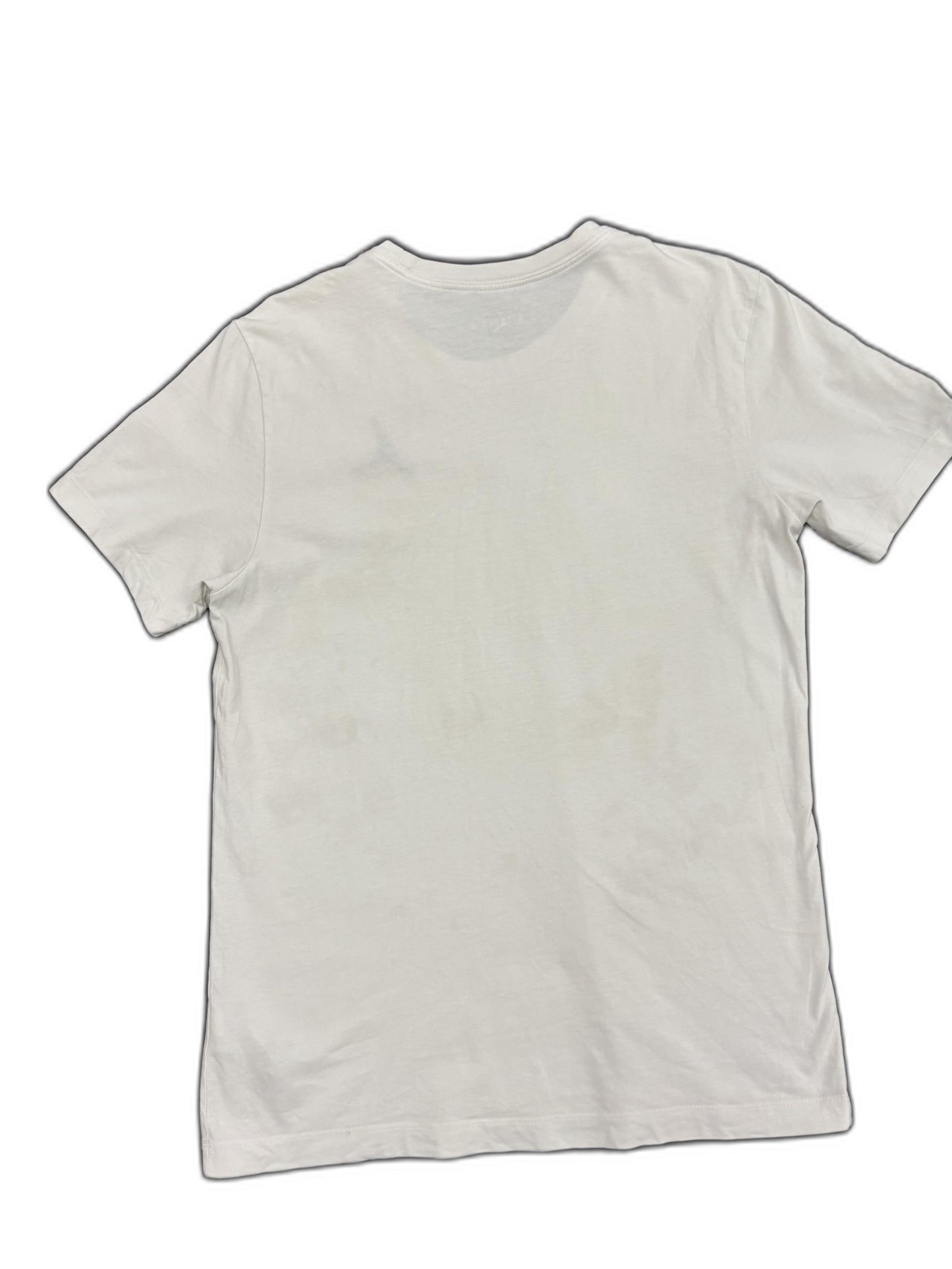 Jordan White Jumpman Embroidered Casual T-Shirt - S