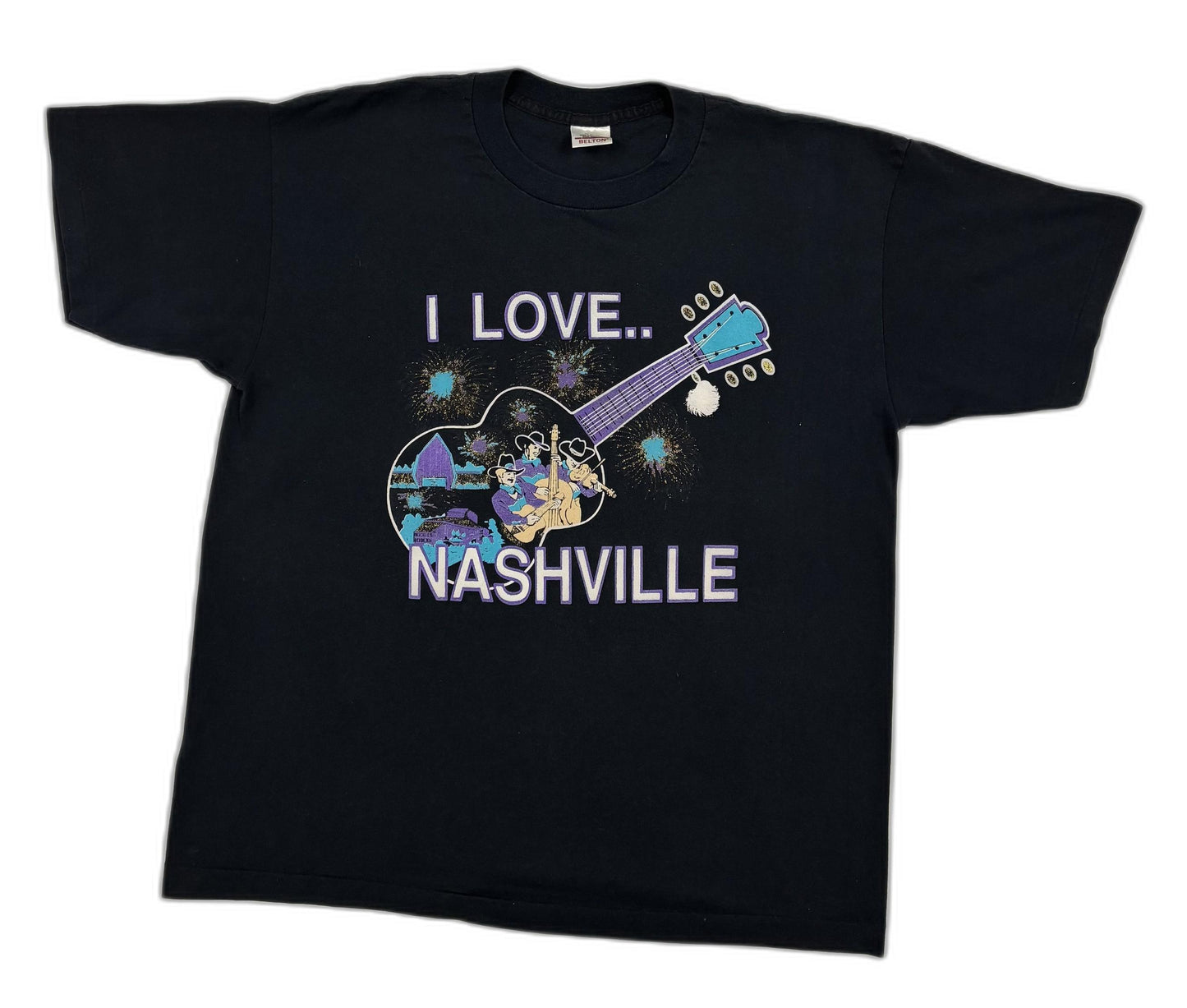 Belton "I Love Nashville" Graphic Black T-Shirt - L