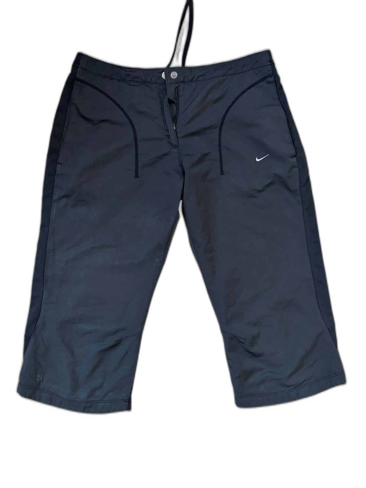 Nike Drawstring Waist Navy Blue Capri Pants - S