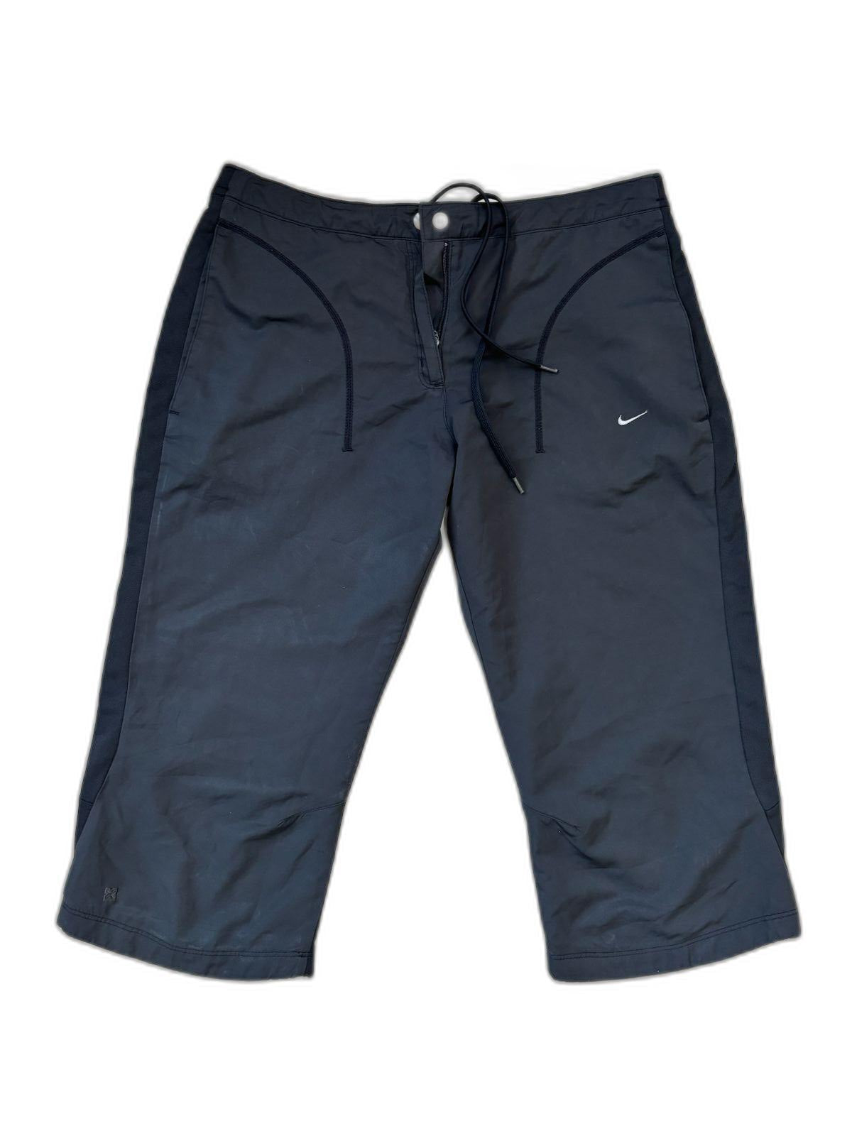Nike Drawstring Waist Navy Blue Capri Pants - S