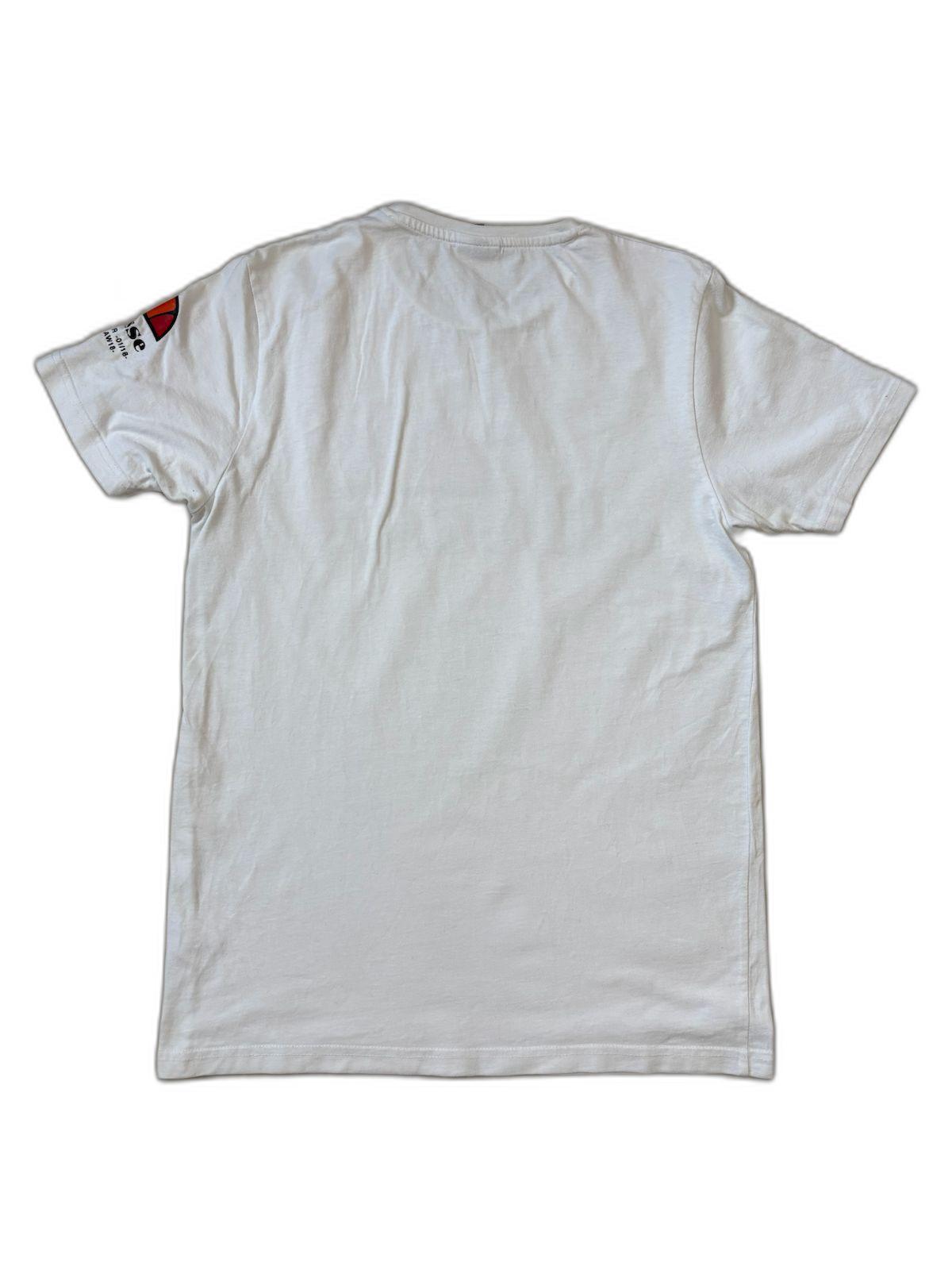 Ellesse Classic White Bold Logo Graphic T-Shirt - S
