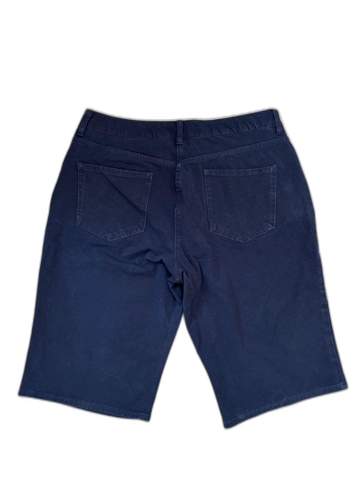 Maine New England Button-Detail Navy Blue Chino Shorts - S | Waist: 30"
