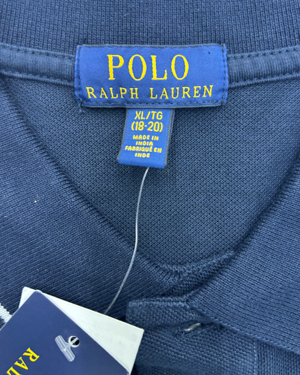 Ralph Lauren Taped Shoulder Polo TShirt - Navy Blue - S | New With Tag