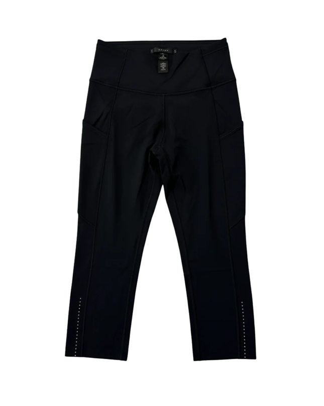 Lululemon Black High-Waisted Athletic Cropped Leggings with Side Pockets