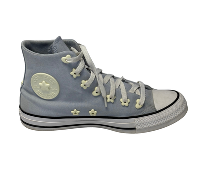 Converse Light Blue Flower Eyelet Chuck Taylor All Star High Top Sneakers