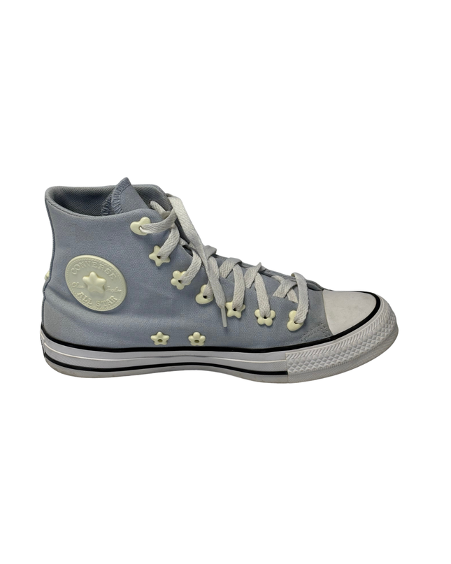 Converse Light Blue Flower Eyelet Chuck Taylor All Star High Top Sneakers
