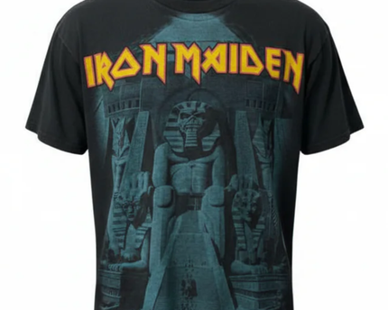 Hanes Black Iron Maiden Powerslave Graphic Tee